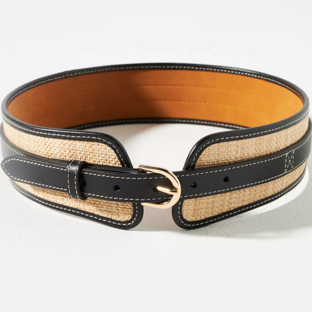 Textured Wide Waist Belt